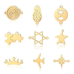 10pcs/lot Stainless Steel Hexagram Star DIY Connector Charm Pendant Wholesale Puzzle Jewelry Finding Bracelet Making Top Quality