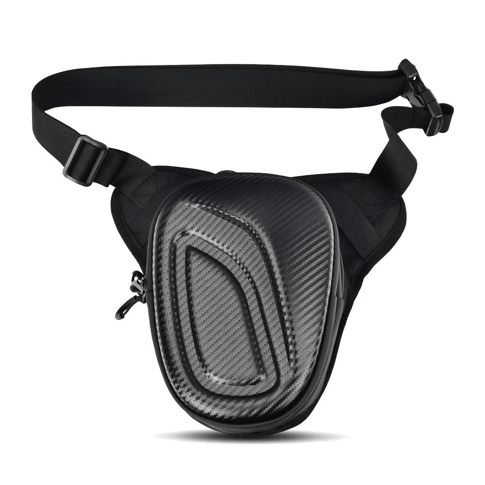 CUCYMA Motorcycle Leg Bag Expandable Hard Shell Water Resistant Thigh Waist Crossbody Pack for Men Riding Travel