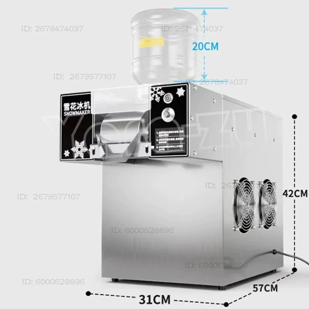 Commercial Snow Ice Maker Shaver Machine Europe Snowflake Ice Machine Bingsu Machine Snowflake Ice Shaving 180kg/24h