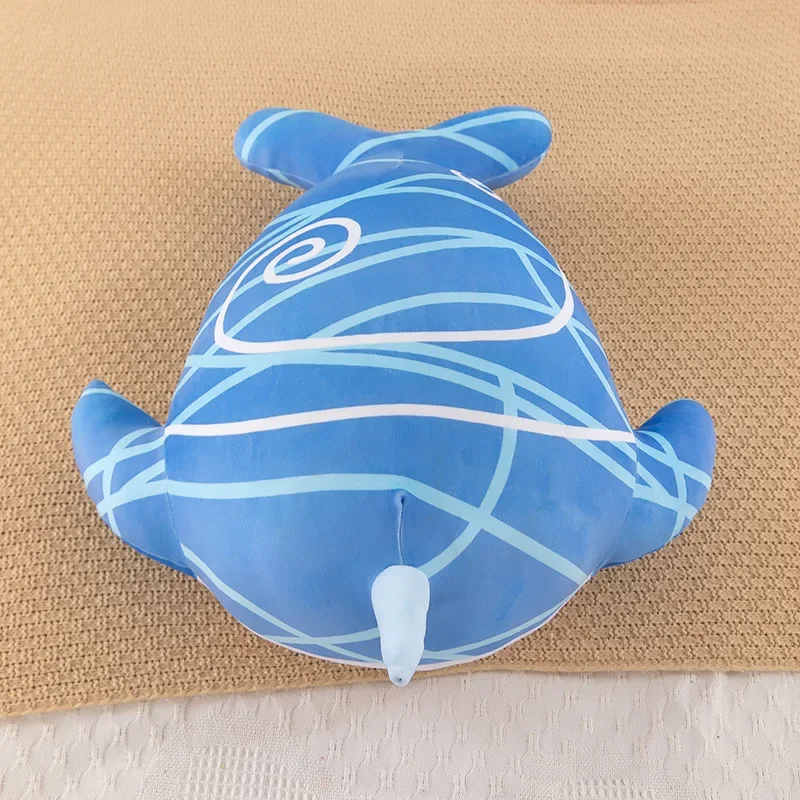 Genshin Impact-Oreillers en peluche baleine douce, jeu populaire, produits périphériques, décoration de la maison Kawaii, cadeaux pour garçons ou enfants