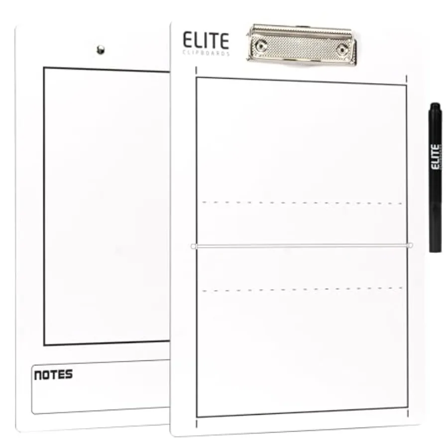 

Volleyball White Dry Erase Coaches Clipboard Double-Side Volleyball Coaching Whiteboard with Marker