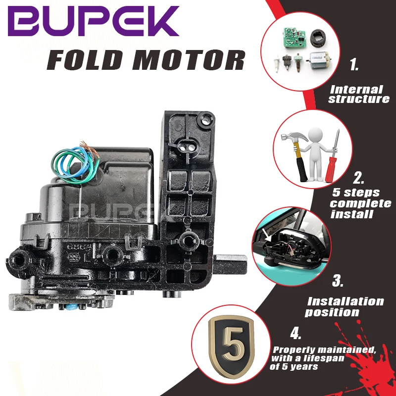 

BUPEK Car Rearview Folding Motor Side Door Automatic module For Toyota Corolla MK9 Vitz/Yaris NCP90 NCP91 Camry VX30 MK5 Ractis