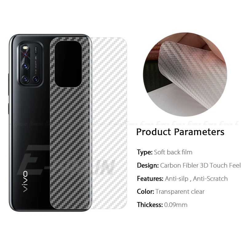 Carbon Fiber Back Cover Screen Protector For Vivo V29 Lite V27 V27e V25e V25 V23 V23e V21 V20 SE V19 V17 Neo Pro Film Not Glass