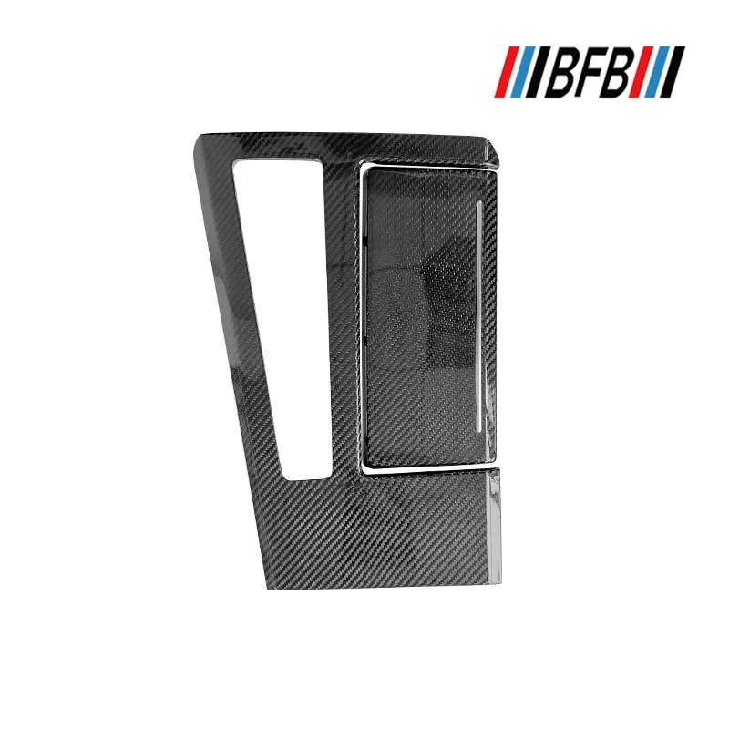 아우디 A6L A7 A7L 리얼 드라이 카본 파이버 2019-2023 인테리어 교체 중앙 제어 기어 패널 개조 액세서리