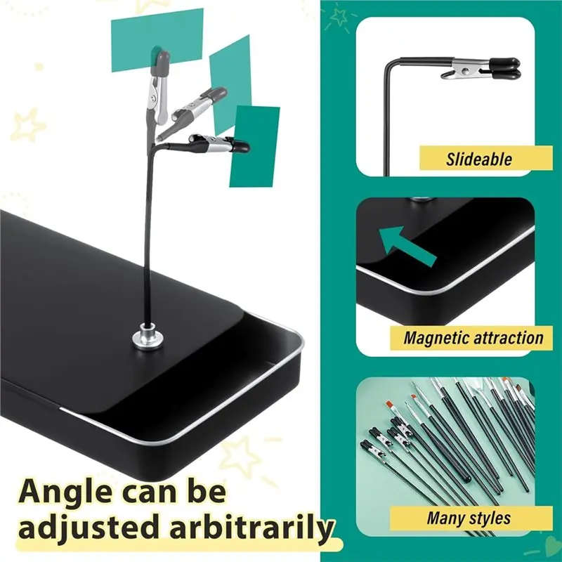 

AB15-For Spraying Hobby Model Painting Stand Base Holder With 24 Clips& 15 Cleaning Brushes-DIY Card Photo