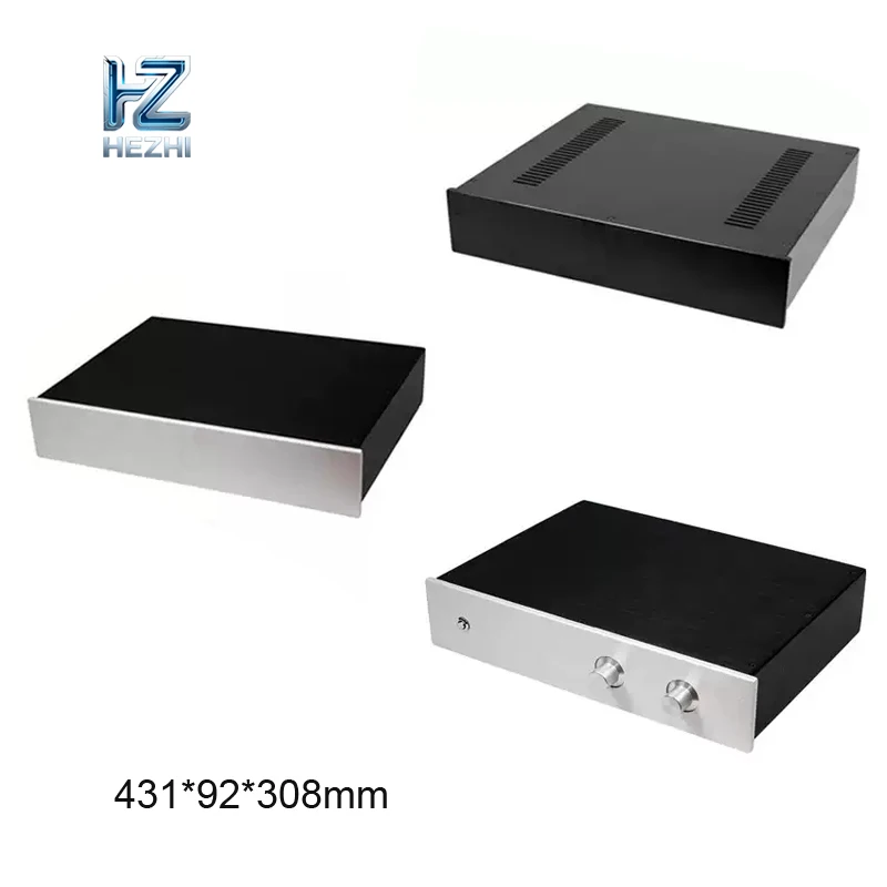HZ 431*92*308 All-aluminum Power Amplifier Chassis DAC Preamplifier Power Supply Filter Chassis Shell DIY Audio Case