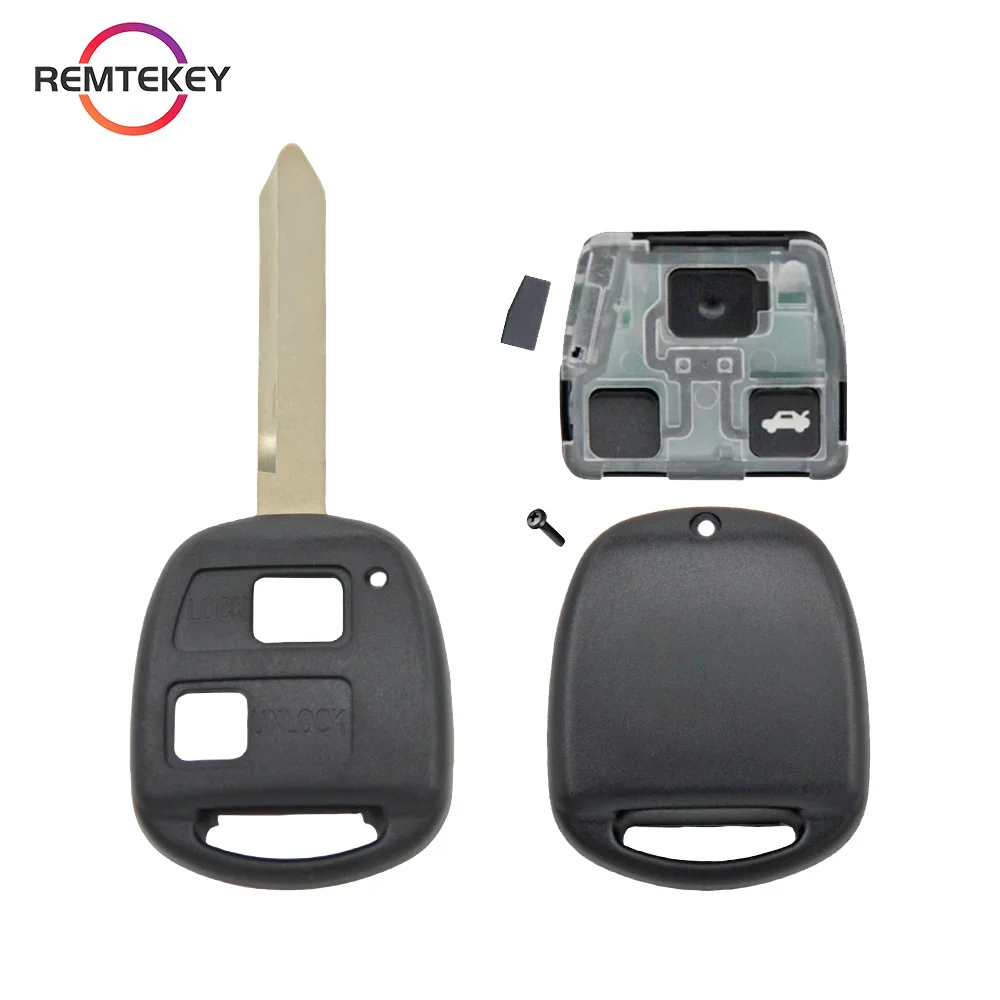 REMTEKEY Car Remote Key Fob Control 736716-A TOY47 Blade for Toyota Avensis Yaris Auris 304/315/434 Mhz PN 89071-0D030