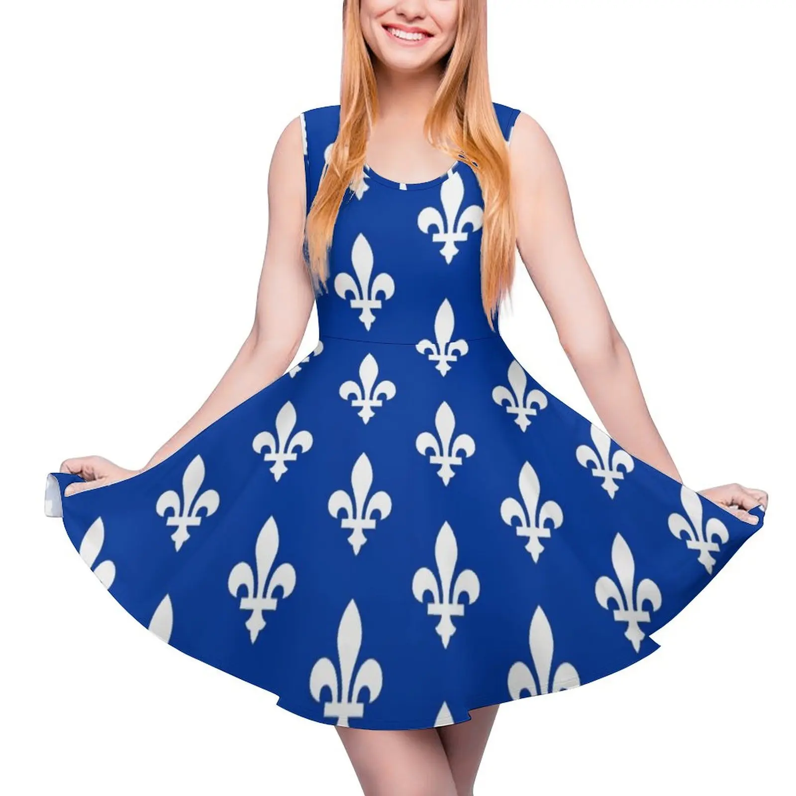 Quebec Flag Canadian Province Sleeveless Dress dresses for womens fairy dress