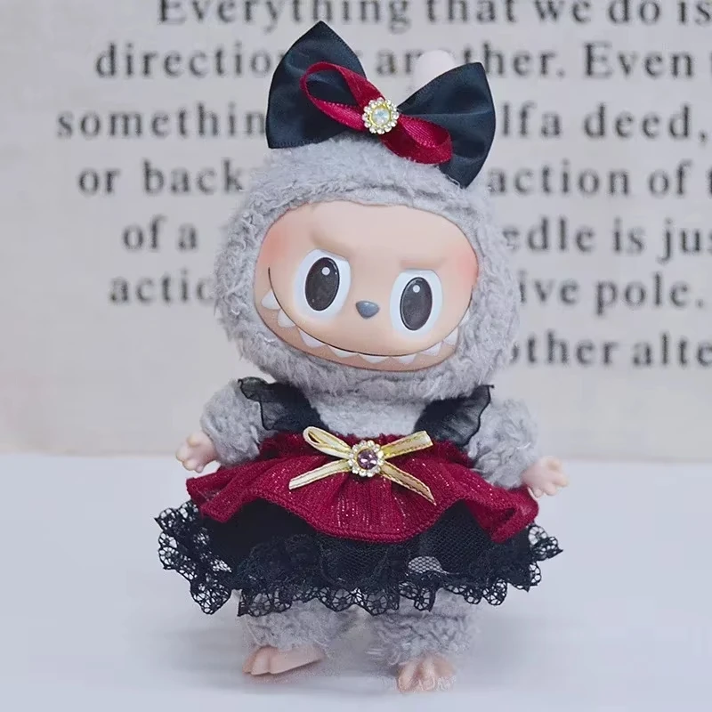 

Mini Plush Doll Outfit/Accessories Set For 15-17cm LABUBU Idol Version V1/V2 Lolita Princess Gauze Dress Clothing Gift