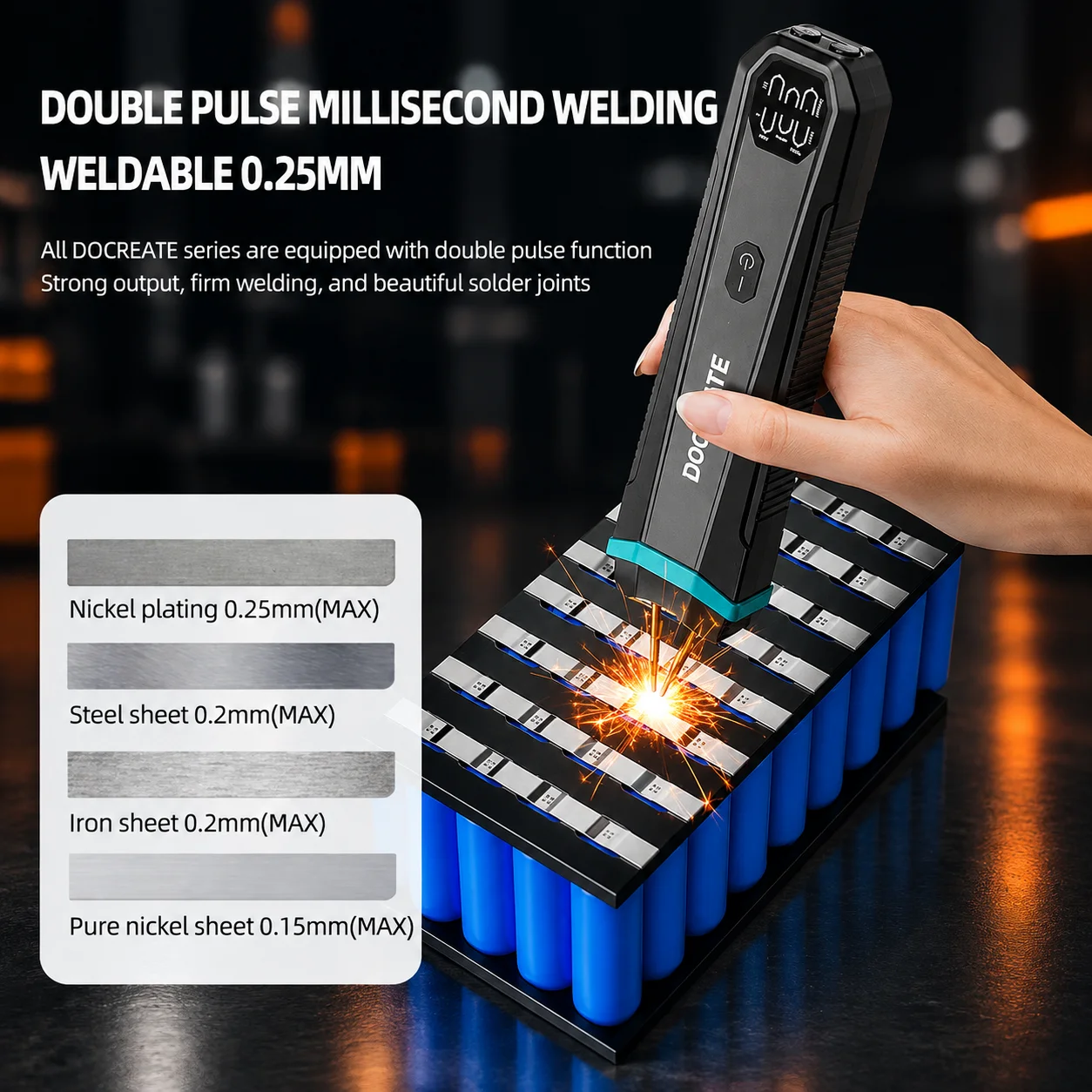 Docreate 852 Portable Handheld - Spot Welder 18650 Battery Pack ulasan dan harga