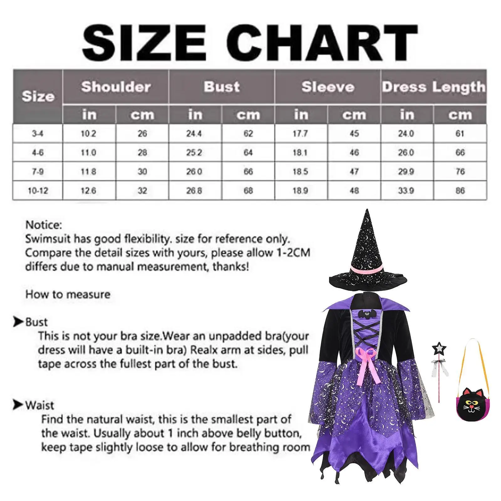 카니발 파티를 위한 소녀 마녀 코스프레 의상 멋진 드레스