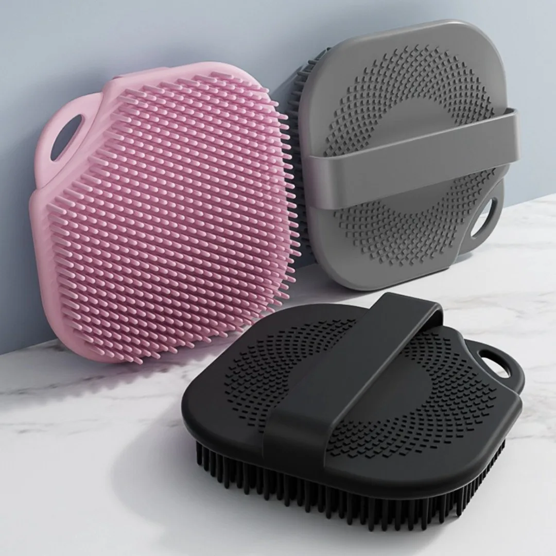 Silicone Body Scrubber Brush Soft Skin Massager Body Wash Mud Removal Bath Shower Scrubbing Brush Exfoliating Scrub Bath Supplie