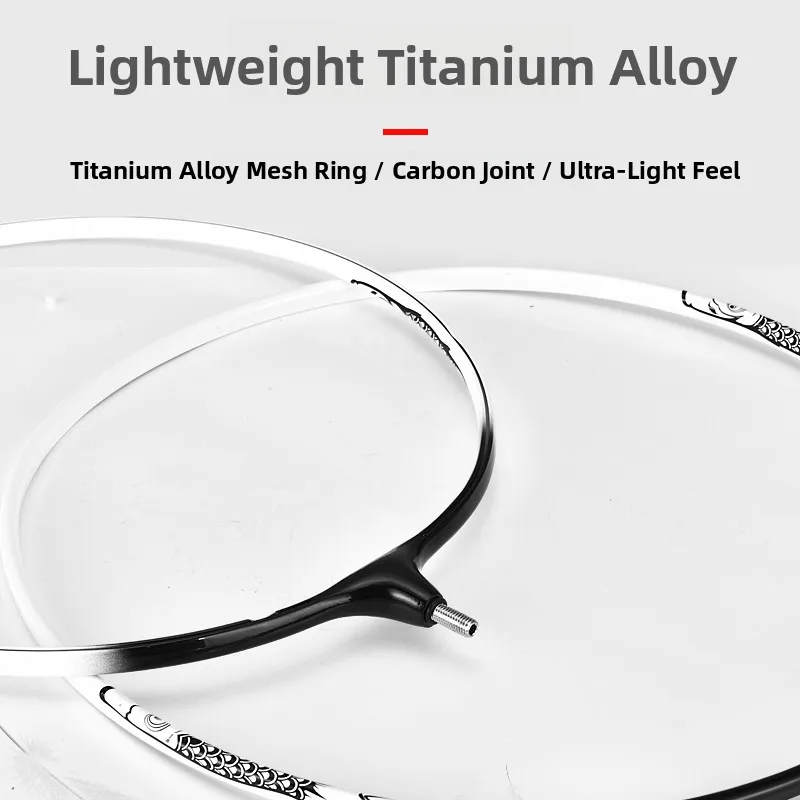 Ultra-Light Titanium Alloy Fiing Net Head Carboon Material Carp Fiing Net Lightweight Fiing Gear Nano-Slit Large Objects