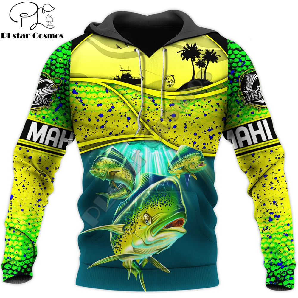 Sudadera pesca Mahi Mahi 3D PLstar Cosmos Love – Estampado completo - imagen 2