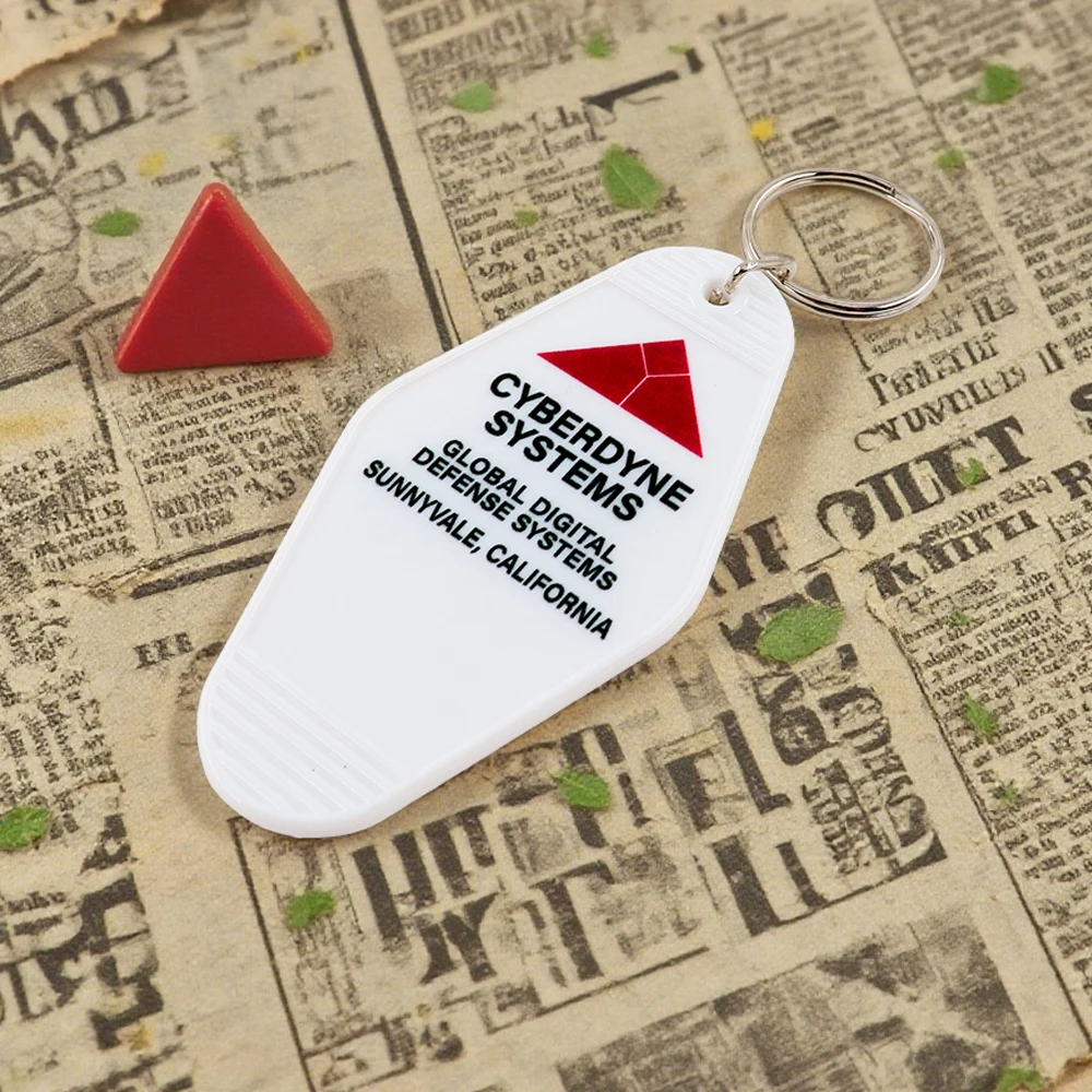 Cybeerdyne Global Defence T-1000 المفاتيح Sunnyvale كاليفورنيا كيرينغ الخيال العلمي فيلم مستوحاة موتيل مفتاح العلامة الملحقات المجموعة