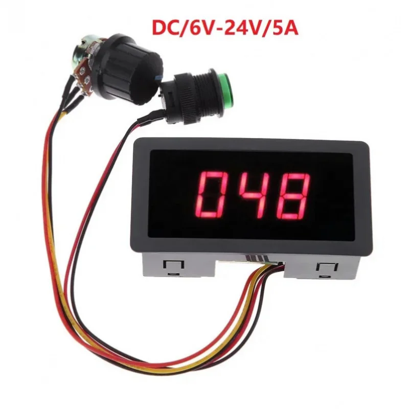 

3pcs DC 6V 12V 24V 5A CCM5D Digital Display LED Motor Controller PWM DC Motor Controller Variable Speed Regulator