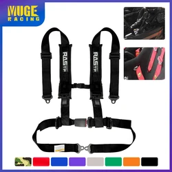 MUGE-New 2-inch Four Point With Sponge Bolt Mounting Racing Seat Belt High Grade Strap Nylon Belts Safety Harness BAG091