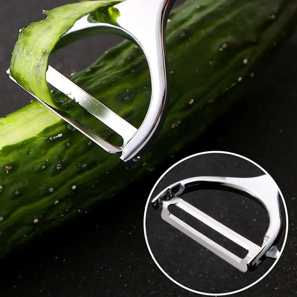 Two-piece Stainless Steel Peeler Zinc Alloy Blade Multifunctional Vegetables and Fruits Peeling Knife Household Kitchen Tools