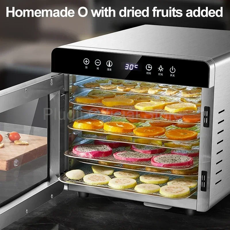 

Smart Foodstuff Dryer 8 Layers Food Dehydrator Digital Temperature Fruit Meat Vegetable Air Drying Machine with Adjustable Timer