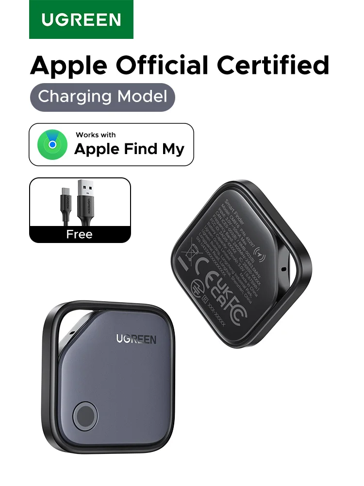 UGREEN FineTrack (tylko dla iOS) Lokalizatory Air Tracker, 1-letnia bateria USB-C z możliwością ładowania, lokalizator Bluetooth kompatybilny z Apple Find My — zdjęcie produktu 7