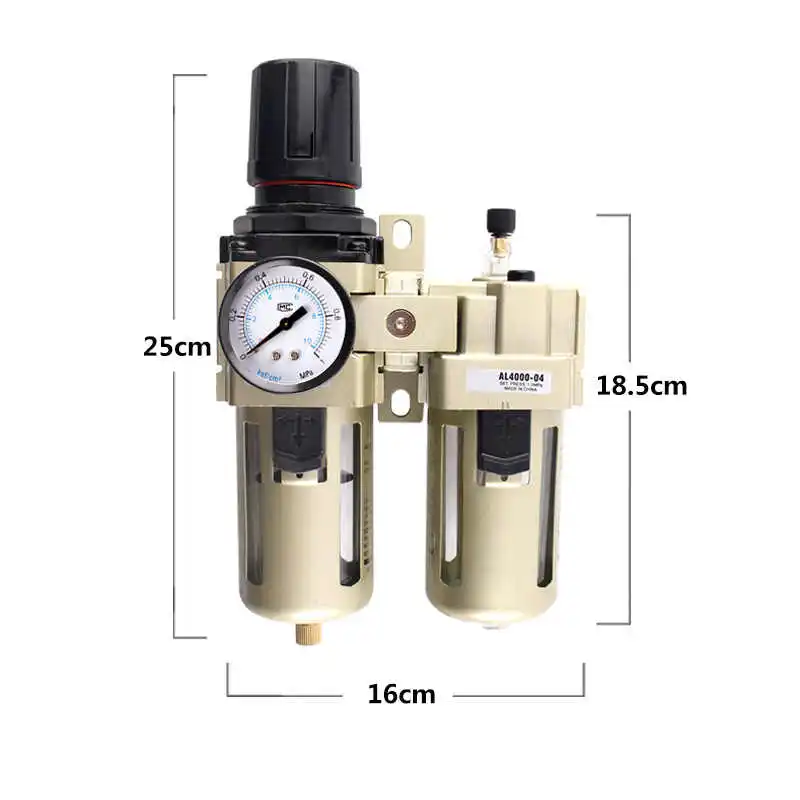 AC4010-04 Воздушный компрессор Пневматический регулятор давления Редукционный клапан Вода Маслоотделитель Пневматический воздушный фильтр 