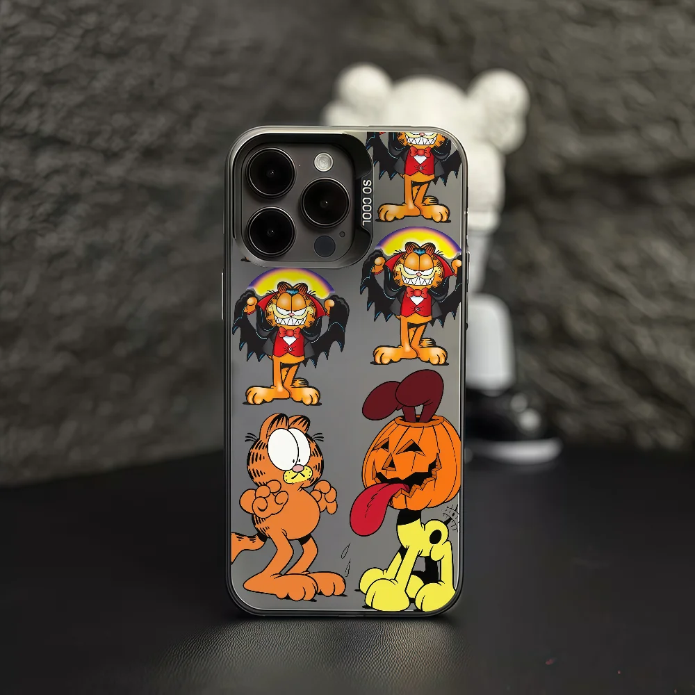 Coque de téléphone dessin animé g-garfield, étui de protection couleur IMD pour iPhone 12 11 13 14 15 16 17 Max Pro Plus Mini