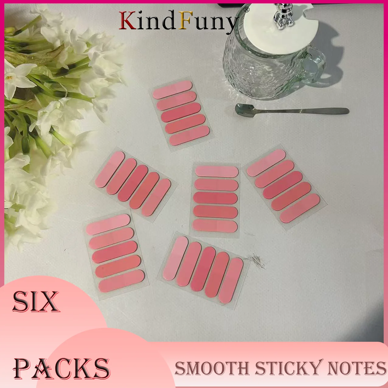 

6 упаковок, милые кавайные прозрачные липкие заметки, самоклеящиеся прозрачные вкладки, закладки для чтения, канцелярские принадлежности с аннотацией