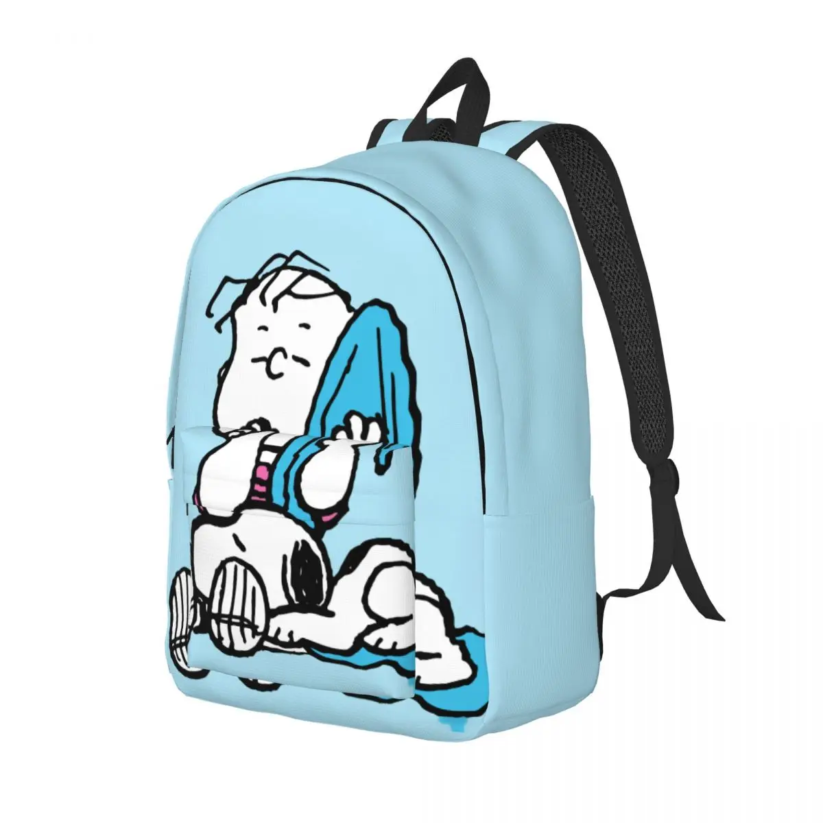 Linus & Snoopys Cool Backpack with Pocket Student Work Daypack for Men Women College Canvas Bags