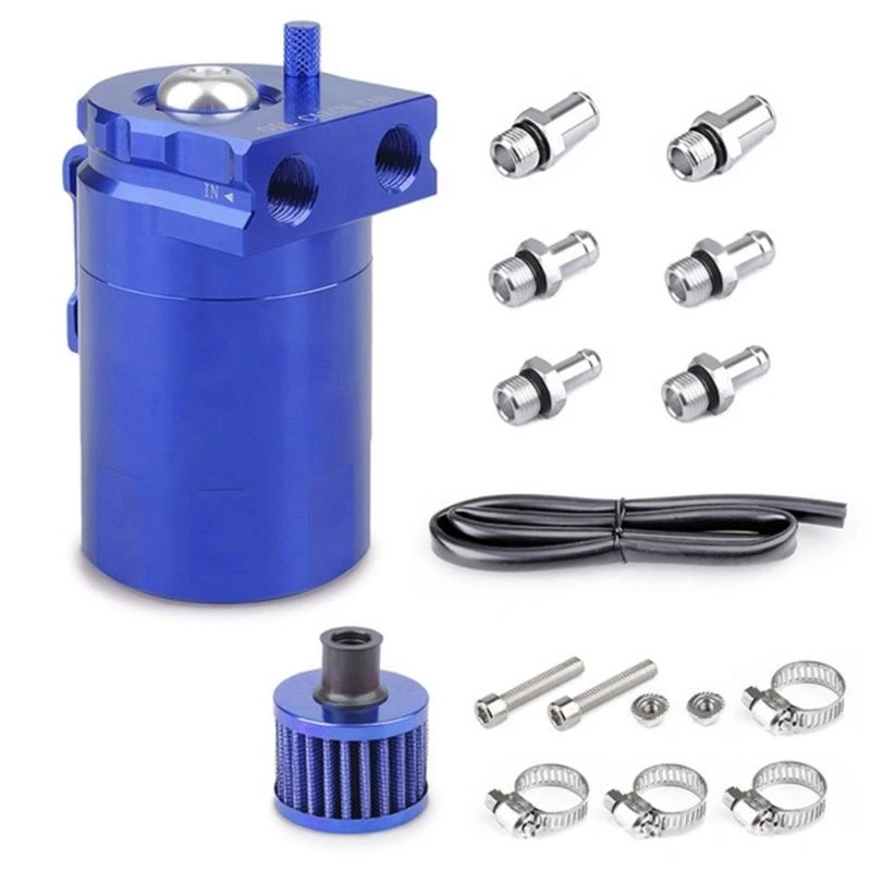 XA6H Universal Baffled Aluminum Oil Trap Reservoir Catch for Tank With Air Filte