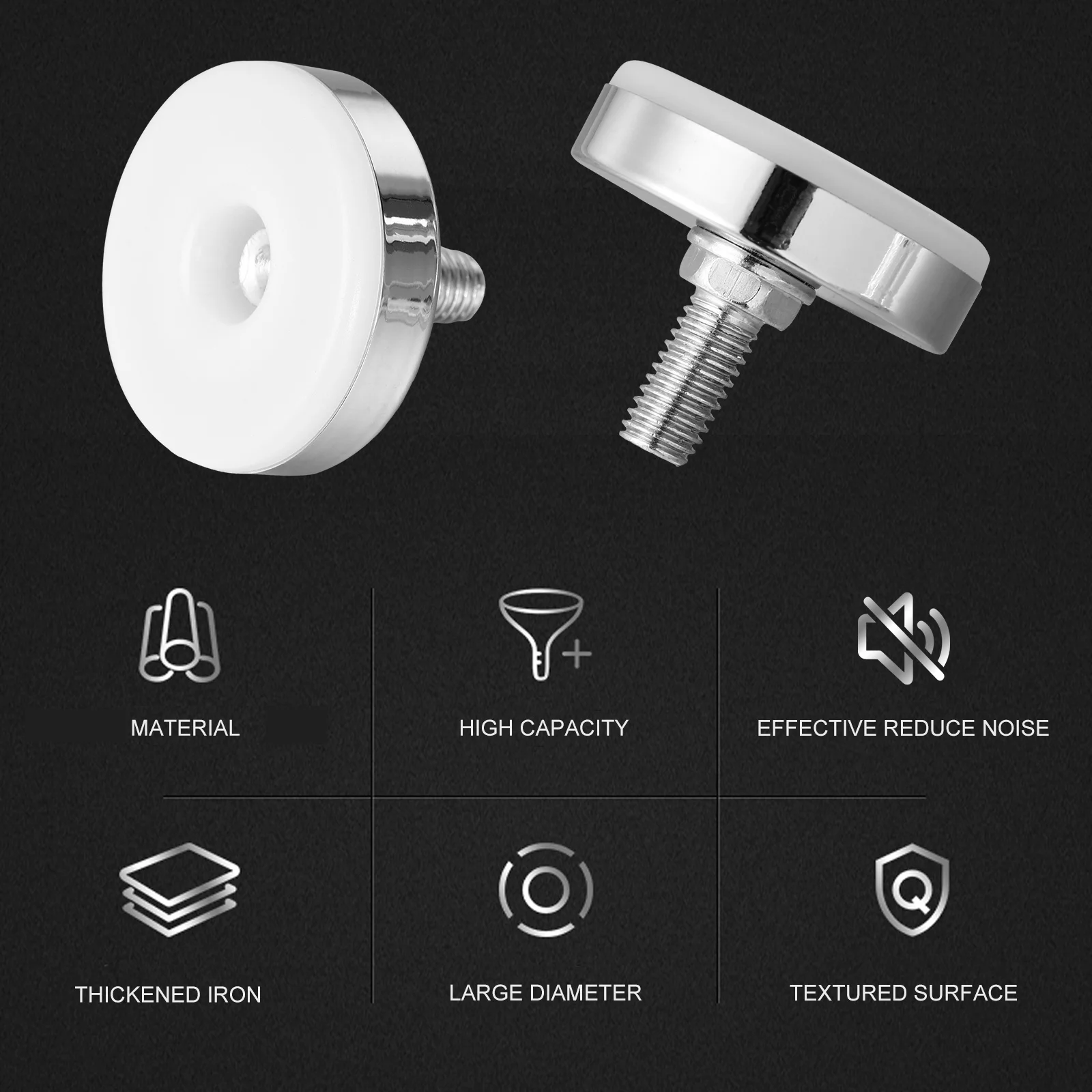 

8Sets Adjustable Furniture Leveler Screws Stable Durable Legs for Home Office Chair Table Shelving Units Levelers Screw