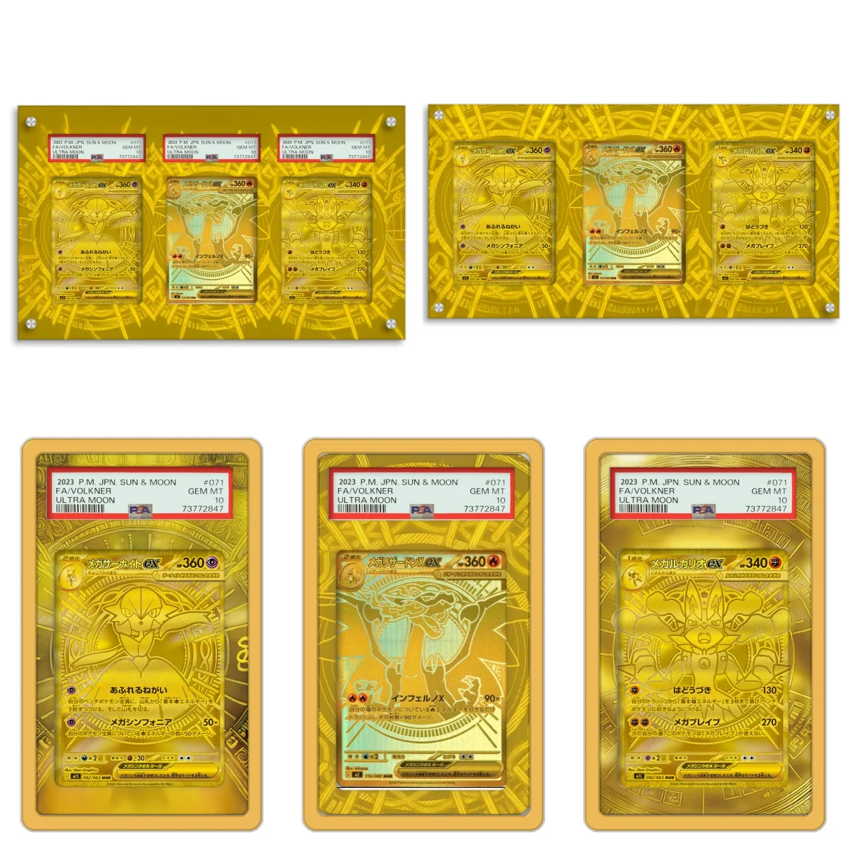 

Display for Pokemon Charizard Card Extended Art Display Case Collection Card Extended Painting Psa Display Rack Excluding