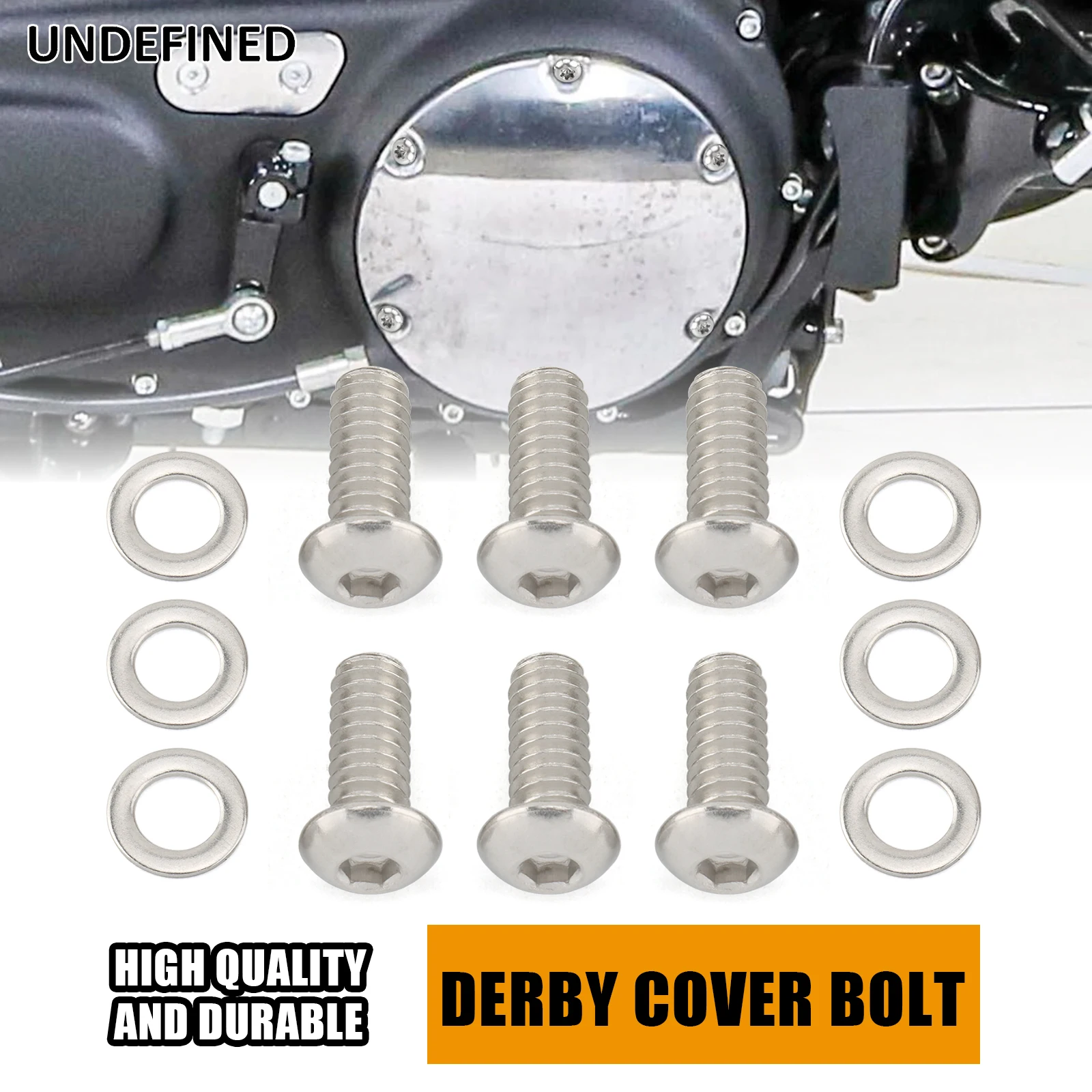 Motorcycle Stainless Derby Cover Screw Bolt & Washers For Harley Touring Dyna Softail Sportster XL883 1200 2004-2022