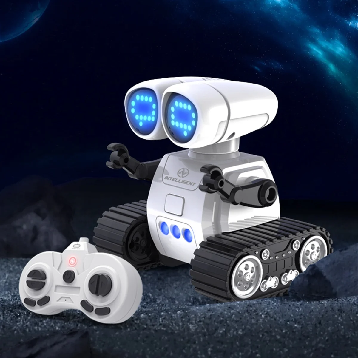 AM-RC Robot Toys with Walkie Talkie Function,Gesture Sensing, Programming Motion,Dance and Shining LED Eyes Gift for Kids