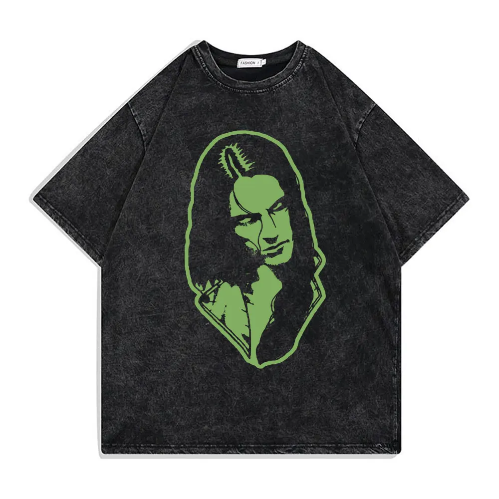 Washed Vintage Type O Negative Who Will Save The Sane Tshirt Men Women Rock Metal Gothic T-shirt Man Oversized Cotton T Shirts