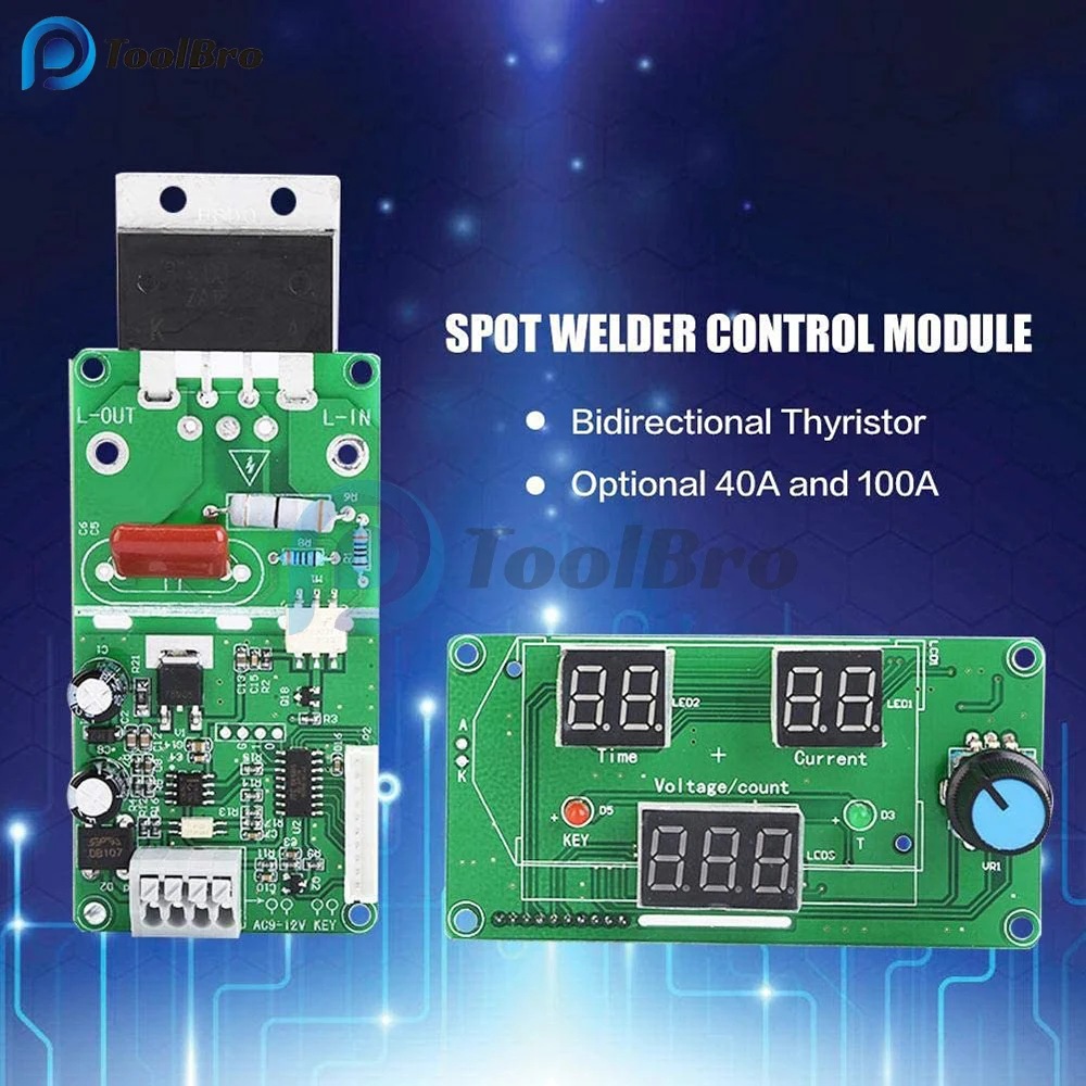 

40A 100A Encoder Spot Welder Welding Machine Soldering Control Module Single Pulse Solder Machine Developed Board