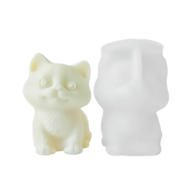 Y1UB Easy to Demold Silicone Mold Cats Shaped Decompression Toy Mould Jewelry Accessory Making Mould for Craft Lover