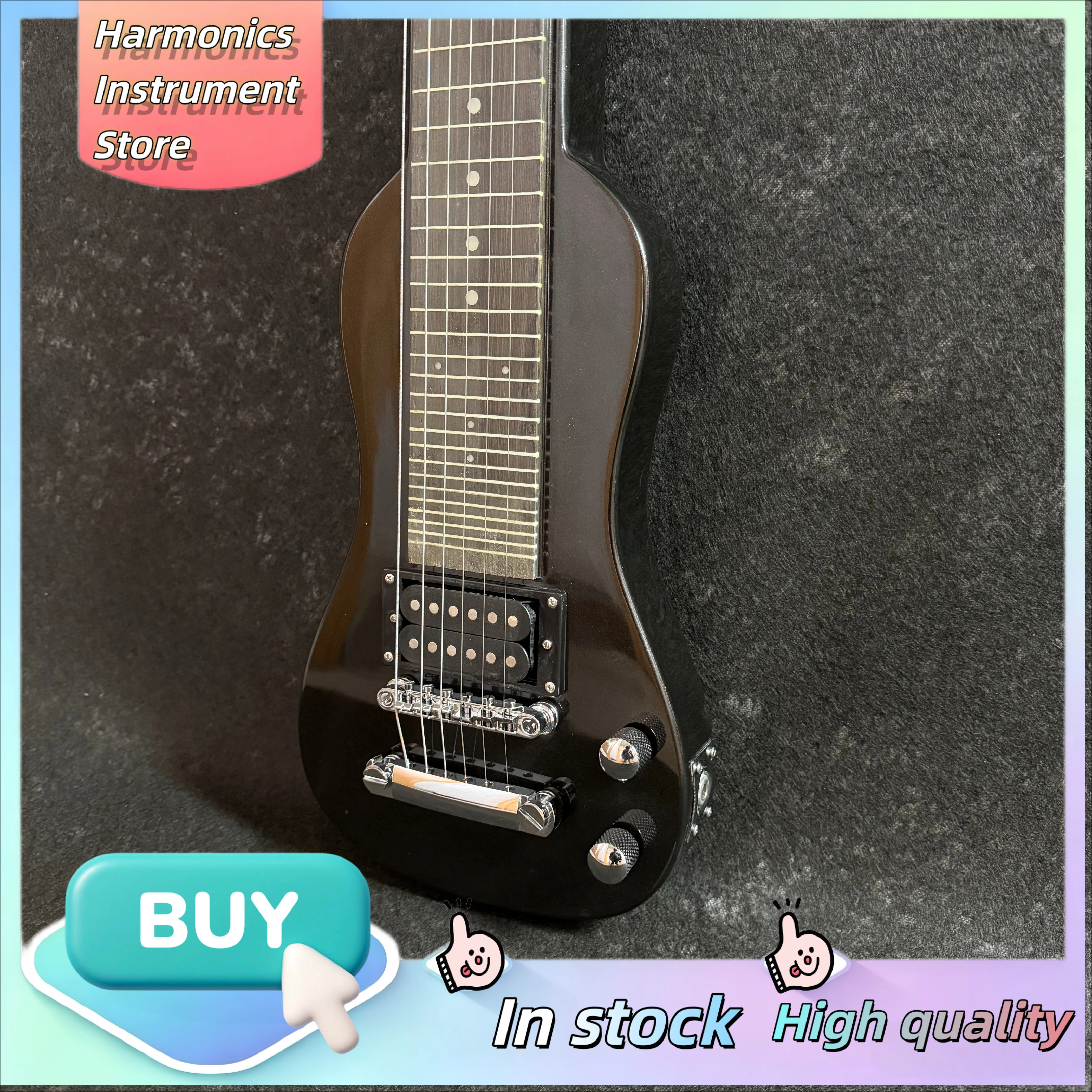 Electric Guitar 6 String Black Mahogany Body Rosewood Fretboard Humbucker Fixed Bridge The Tone Is Clear and Crisp