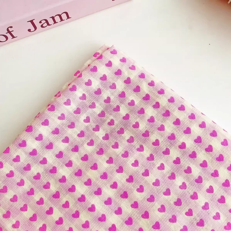 

145x50cm pink jacquard fabric, suitable for children's clothing, hairbands, clothing, DIY home fabrics
