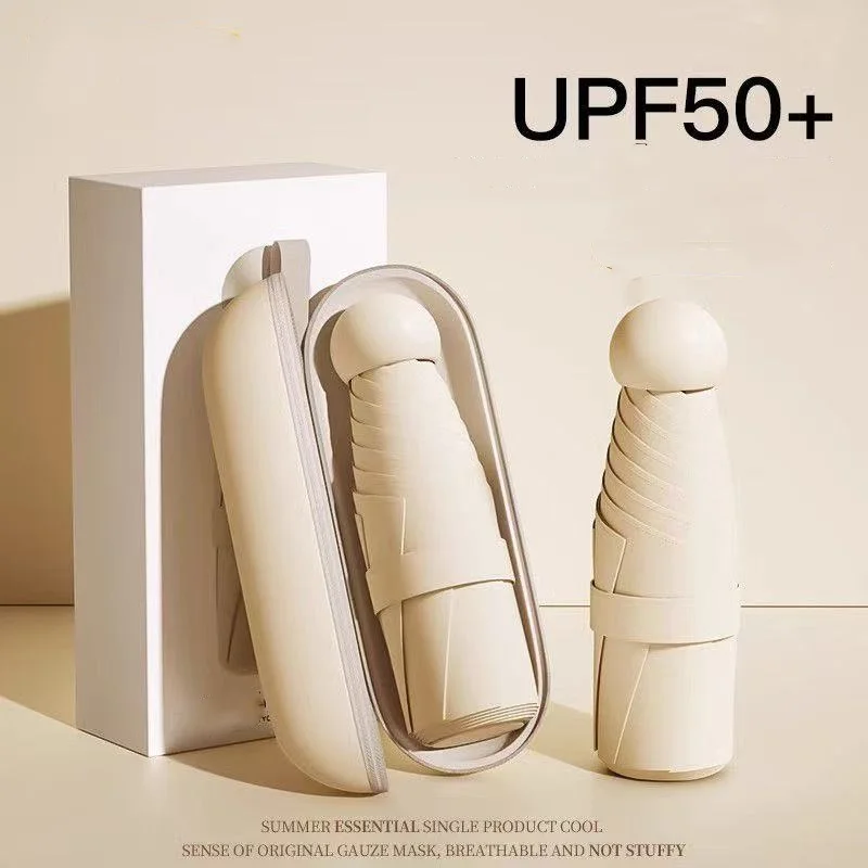 

Зонт от солнца для женщин — защита от ультрафиолета, теплоизоляция, дождь и солнце двойного назначения, компактный мини-портативный капсульный зонт для рукоделия