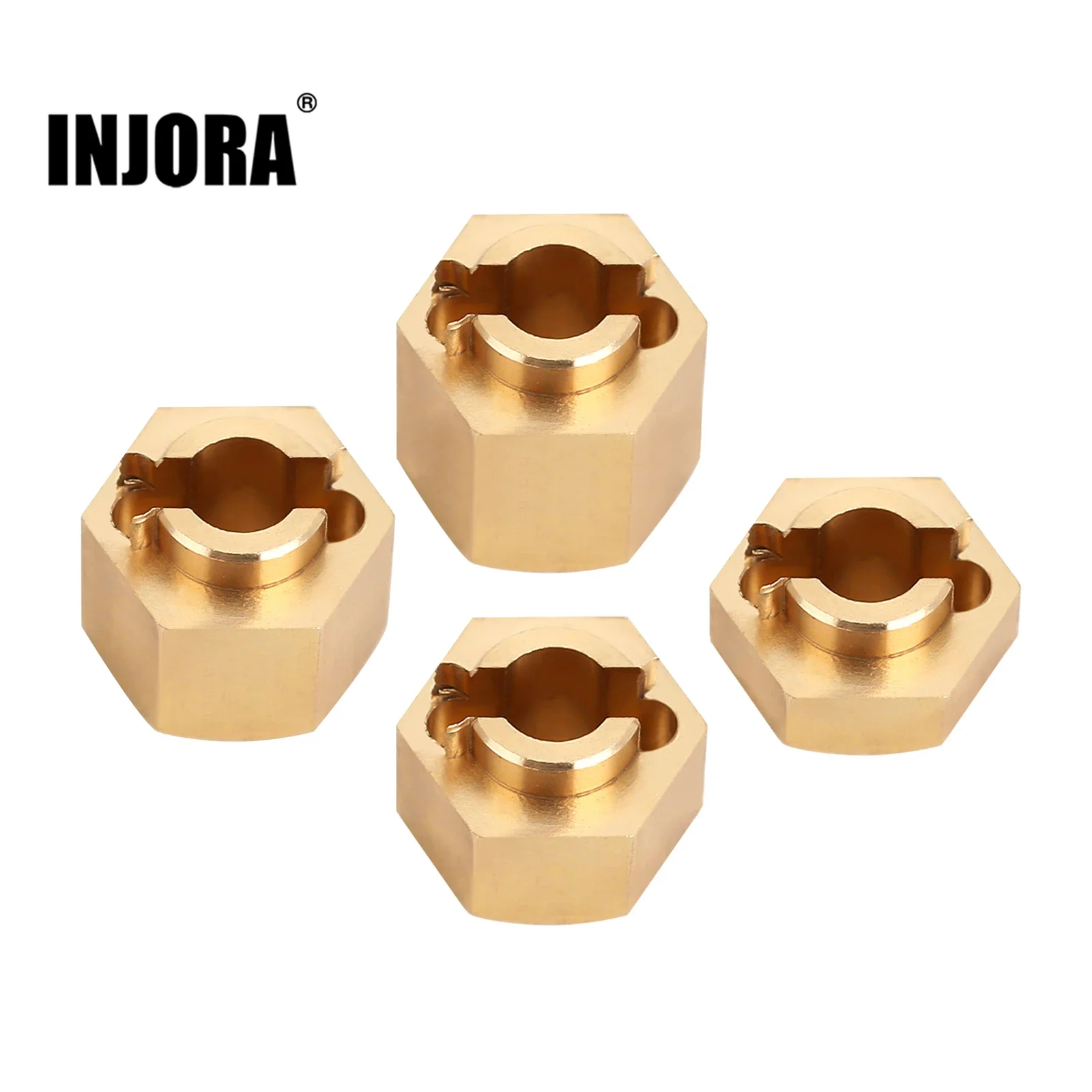 INJORA Brass 7MM Wheel Hex Adapter for 1/24 RC Crawler SCX24 AXI90081 AXI00002 AXI00001 AXI00004 Gladiator AX24