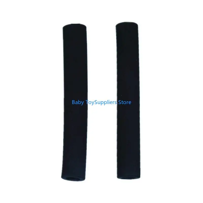 R1WF 2 قطعة عربات الأطفال مسند الذراع واقية عربات الأطفال العالمية اكسسوارات يدفع باليدين غطاء مقبض إيفا رغوة غطاء القطن #4