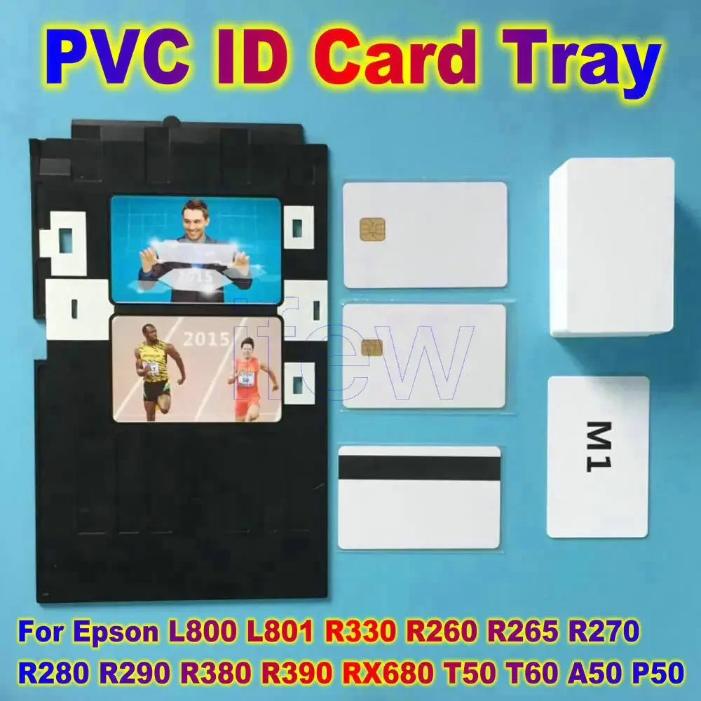 Drukowanie PVC Tace na karty identyfikacyjne Plastikowa tablica na karty do Epson L800 L801 L805 L810 L850 TX720 PX660 T60 A50 P50 T50 T50 Taca na karty PVC