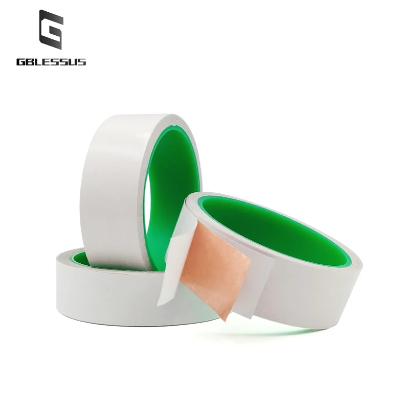 Conductive Copper Foil Double-sided Tape Stick Pure Paper  High Temperature Resistant Electromagnetic Signal Shielding 0.06mm