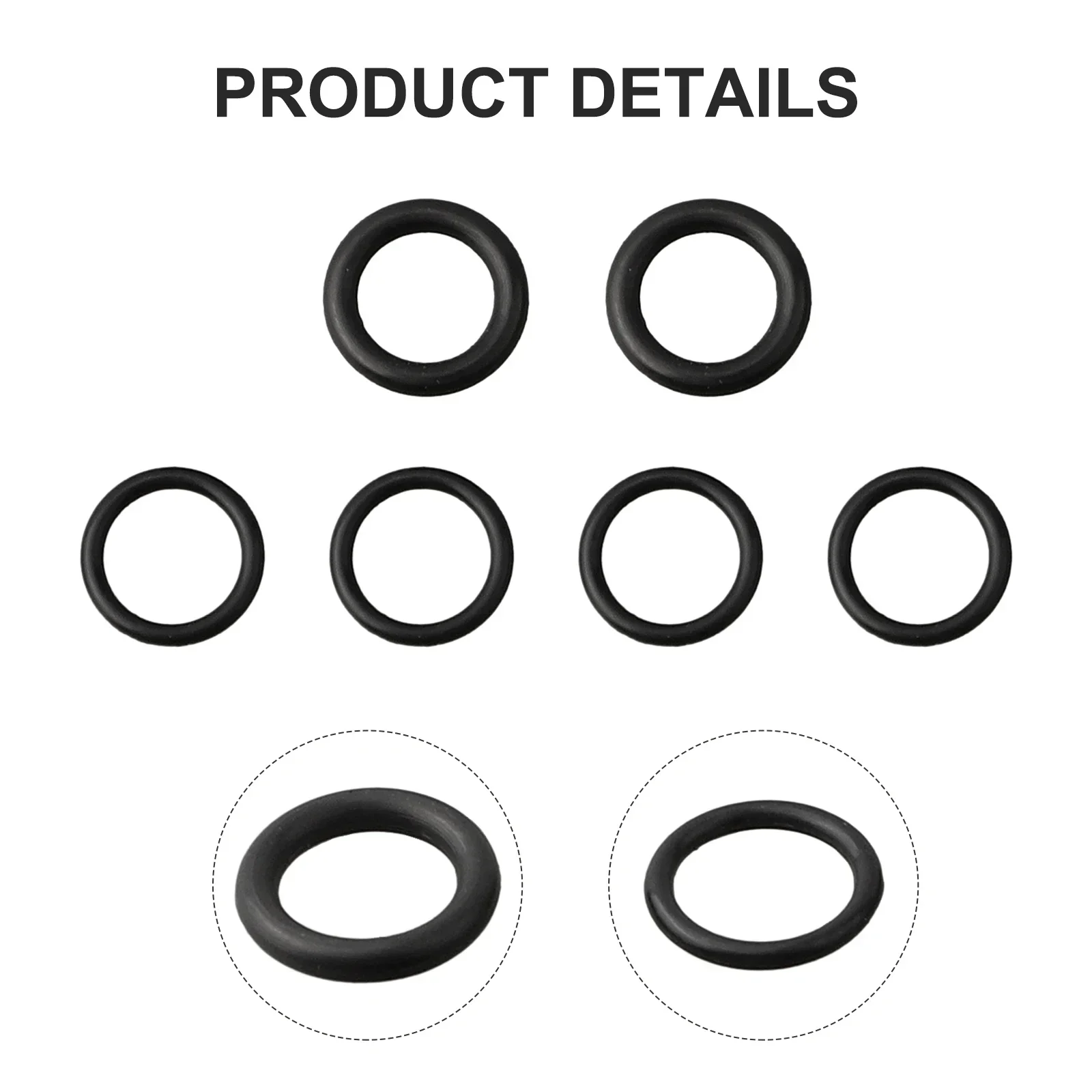 Gasket Bike O-Ring Replacement Rubber Disc Brake Five-wire Body Parts 6pcs/set Accessories Black Hight Quality