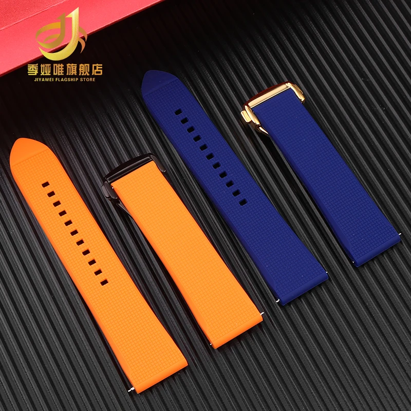 For Omega New hippocampus 300 Seagull Ocean Star Silicone Rubber Watchband with Folding Buckle 20mm 22mm Quick Release Strap