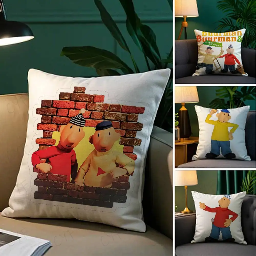 Kwaii Cartoon P-Pat & M-Mat Anime Pillow Case Custom Printed Brushed Fleece Pillow, Baby Skin-Touch, Eco-Friendly Dye-Sublimatio