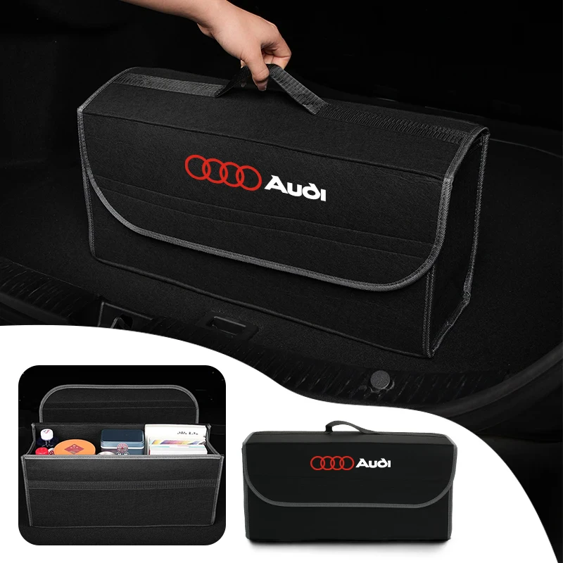 Car Storage Bag Folding Travel Tidying Box Trunk Tools Case For Audi A1 A2 A3 A4 A5 A6 A7 A8 Q1 Q2 Q3 Q4 Q5 Q6 Q7 Q8 TT S5 B8 S1