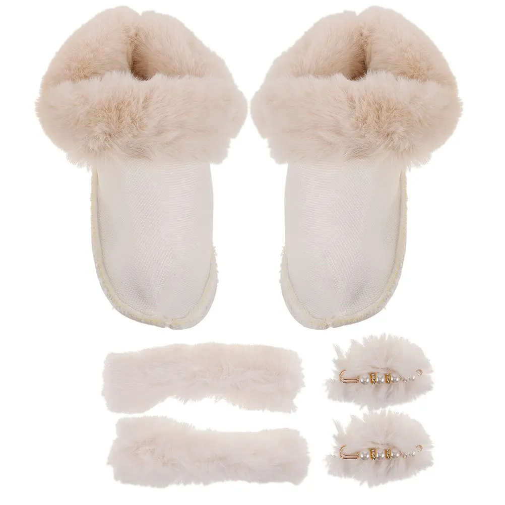 

1Set Winter Shoes Liner Thick Cotton Shoe Stockings Warm Removable Washable Comfortable Shoes Inner Cozy Insole Replacement Pink