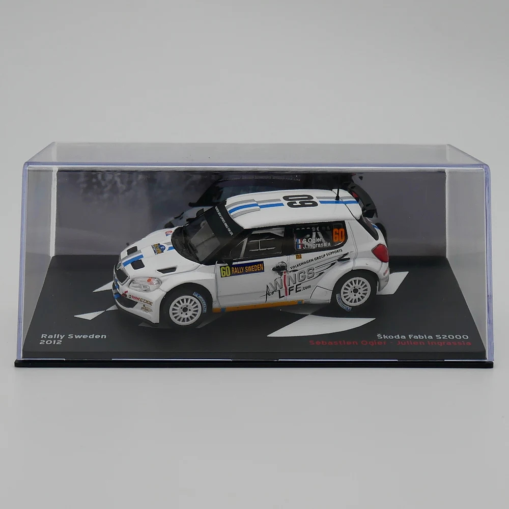 Diecast Ixo 1:43 Scale Skoda Fabia S2000 WRC 2012 Alloy Car Model Collectible Toy Gift Souvenir Display Ornament