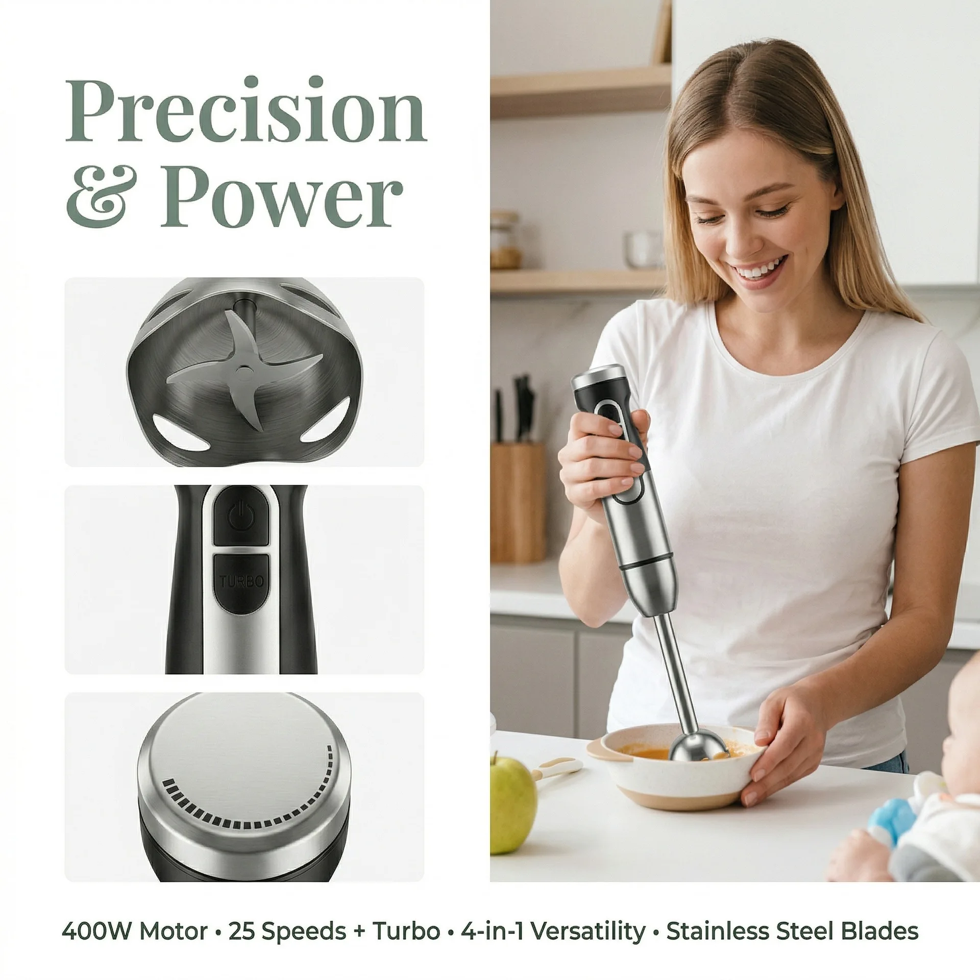 New 4-in-1 Hand Blender Set Mu - Dry Food Baby review and price